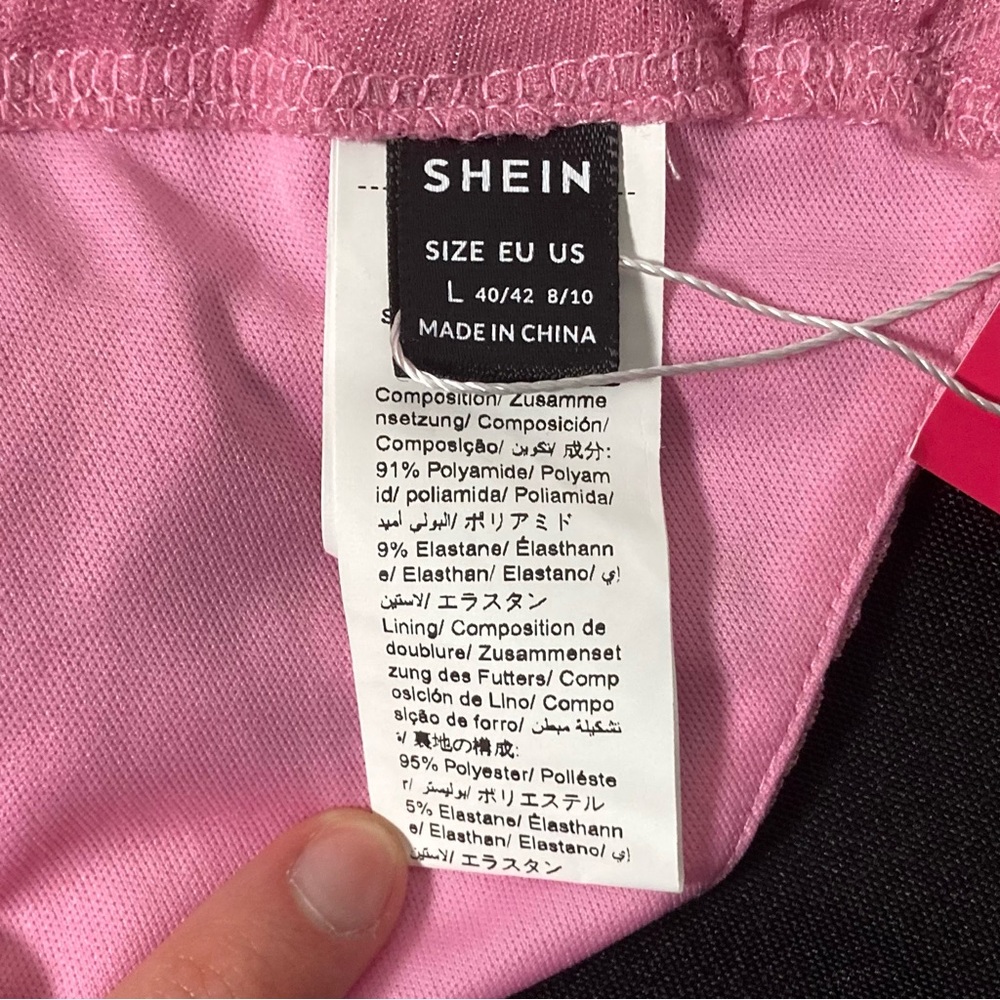 ⭐️ SHEIN Icon Pink Adjustable Tie Cropped Tank Top Size Large - Picture 5 of 9